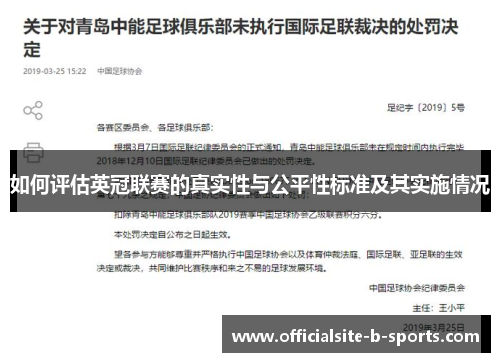 如何评估英冠联赛的真实性与公平性标准及其实施情况