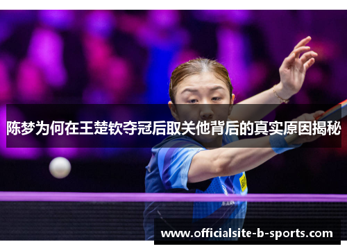 陈梦为何在王楚钦夺冠后取关他背后的真实原因揭秘